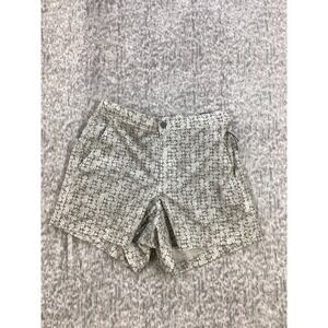 VRST Mens 5" Resort‎ Short White Silver Stamped Geo Print Slim Fit MAX2004645P S